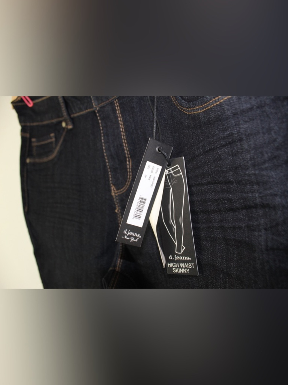 d. jeans Women's Dark Wash Slim Jeans - Black size 10P NWT - Picture 4 of 5